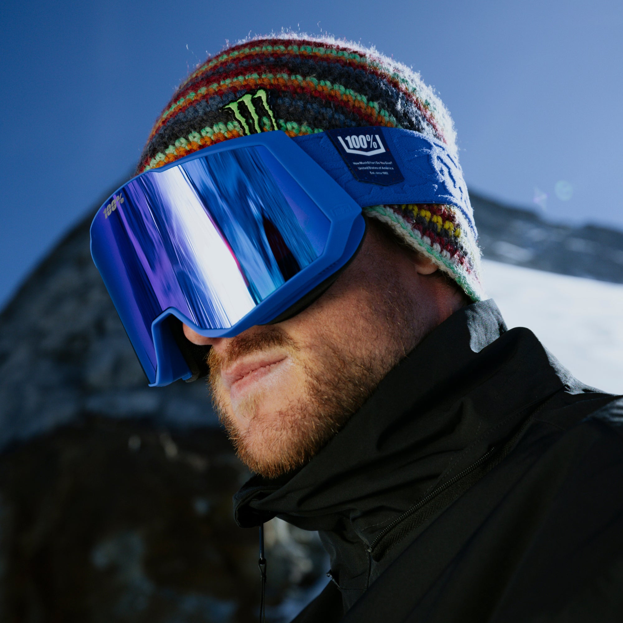 SNOWCRAFT XL masque Bleu lumineux HiPER Violet miroir verre