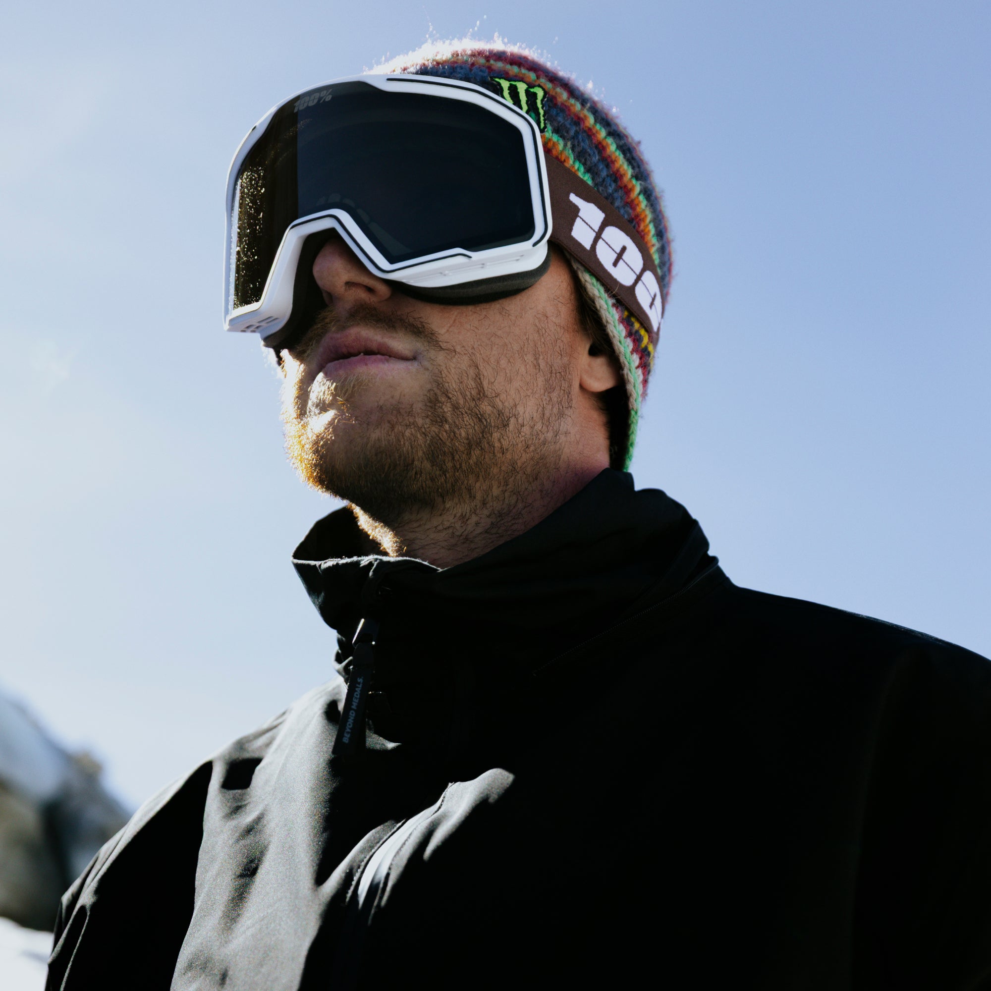 VALNOR Goggle White Chocolate Dark Red Mirror Lens