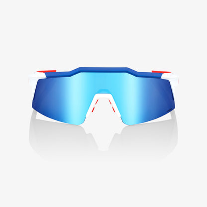 SPEEDCRAFT® SL TotalEnergies Team Matte White/Metallic Blue - HiPER® Blue Multilayer Mirror Lens