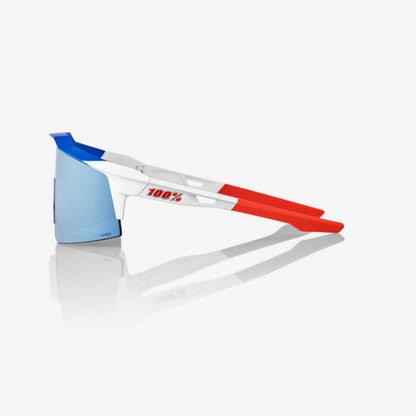 SPEEDCRAFT® SL TotalEnergies Team Matte White/Metallic Blue - HiPER® Blue Multilayer Mirror Lens