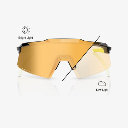 AEROCRAFT - Gloss Metallic Black - Gold Mirror Photochromic Lens