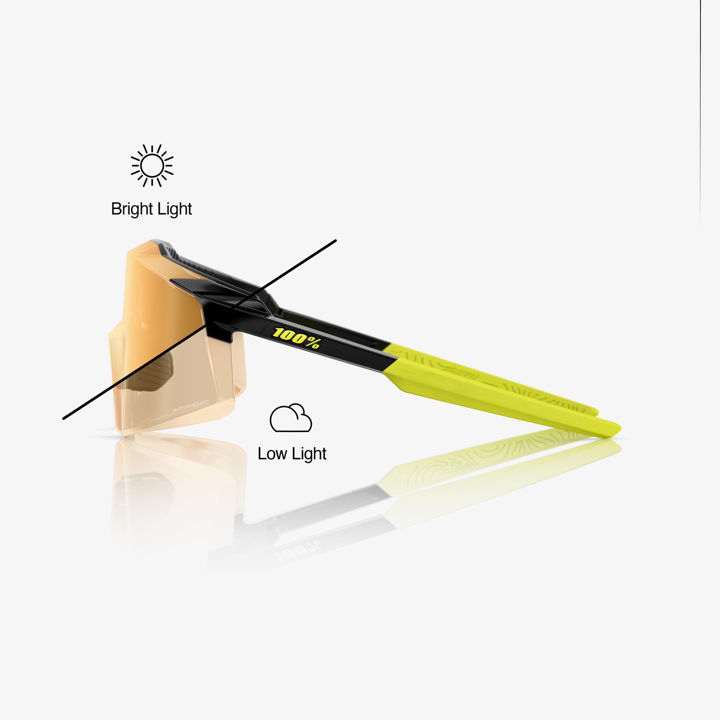 AEROCRAFT - Gloss Metallic Black - Gold Mirror Photochromic Lens