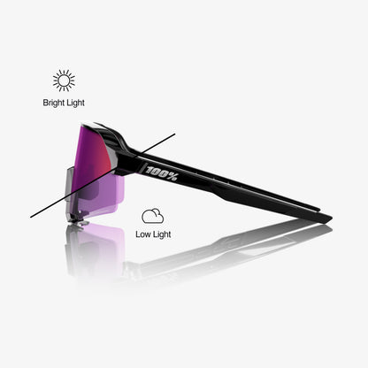 S3 - Gloss Black - Purple Mirror Photochromic