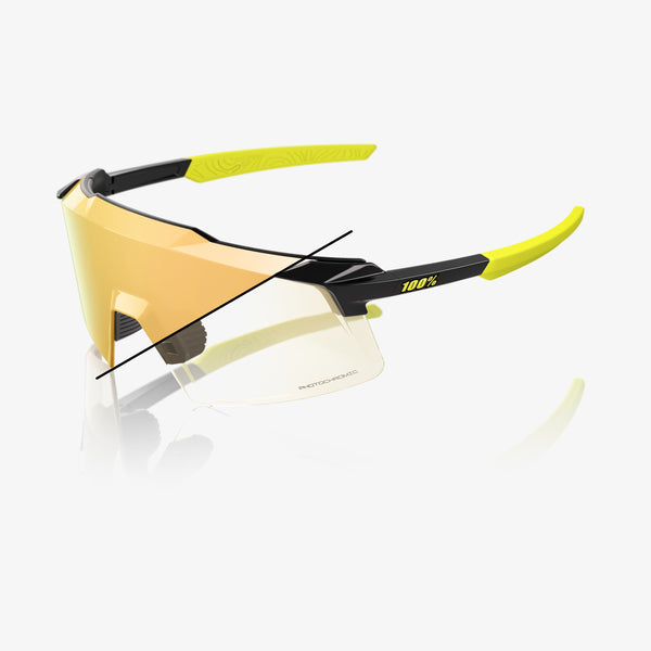 AEROCRAFT - Gloss Metallic Black - Gold Mirror Photochromic Lens