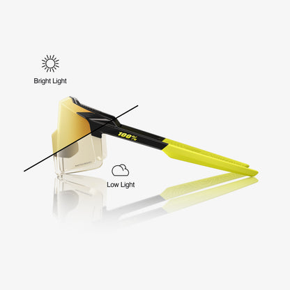 AEROCRAFT - Gloss Metallic Black - Gold Mirror Photochromic Lens