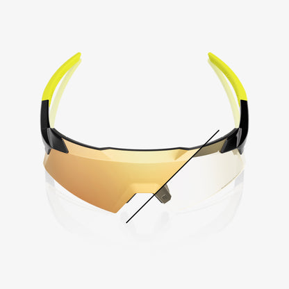 AEROCRAFT - Gloss Metallic Black - Gold Mirror Photochromic Lens