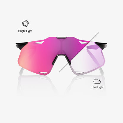 HYPERCRAFT - Gloss Black - Photochromic Purple Mirror