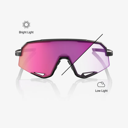 SLENDALE - Gloss Black - Photochromic Purple Mirror