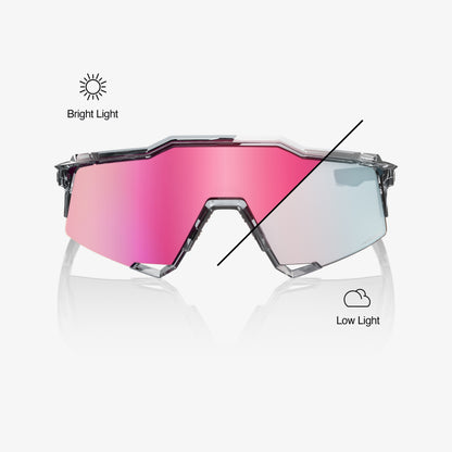 SPEEDCRAFT  Gris translucide poli - verre photochromique miroir or rose
