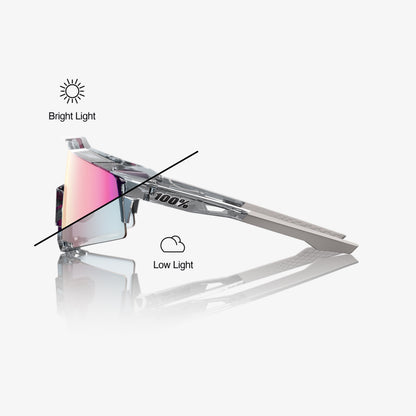 SPEEDCRAFT  Gris translucide poli - verre photochromique miroir or rose