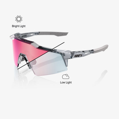 SPEEDCRAFT - Gris translucide poli - Verres photochromiques miroir or rose