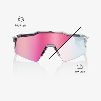 SPEEDCRAFT - Gris translucide poli - Verres photochromiques miroir or rose