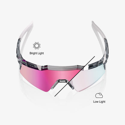 SPEEDCRAFT - Gris translucide poli - Verres photochromiques miroir or rose