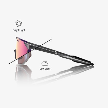 HYPERCRAFT SQ Gloss Light Grey Rose Gold Mirror Photochromic Lens