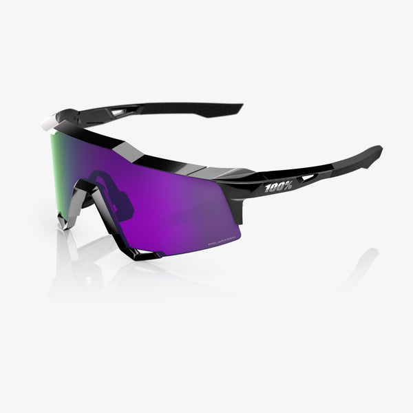 SPEEDCRAFT - Noir brillant - Verres polarisés « HiPER » couleur lavande miroir