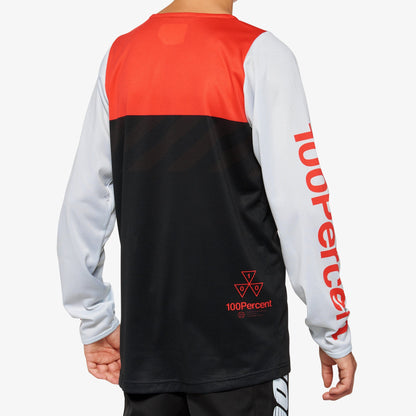R-CORE YOUTH Long Sleeve Jersey Black/Racer Red